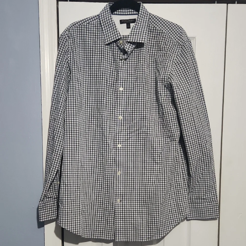 Banana Republic Black and White Checkered Shirt